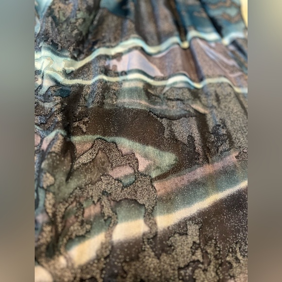 POLECI Green & Black Gently Glittered Shirt Dress Size 4 - Picture 11 of 11